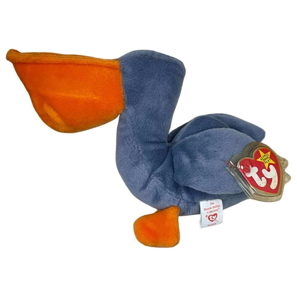 Ty Beanie Babies Scoop The Pelican 1996 Retired, Rare With Tags